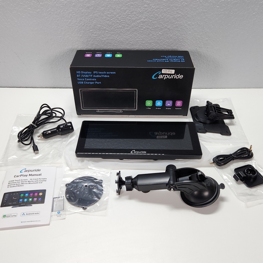 Carpuride W103 Pro Carplay Android Auto 10.3" Black Good Wireless Bluetooth